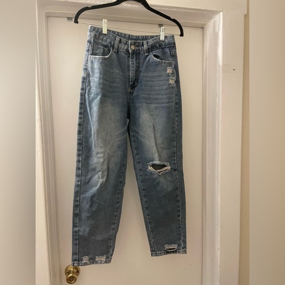 SHEIN distressed Jeans size Small / 4 - Picture 1 of 8